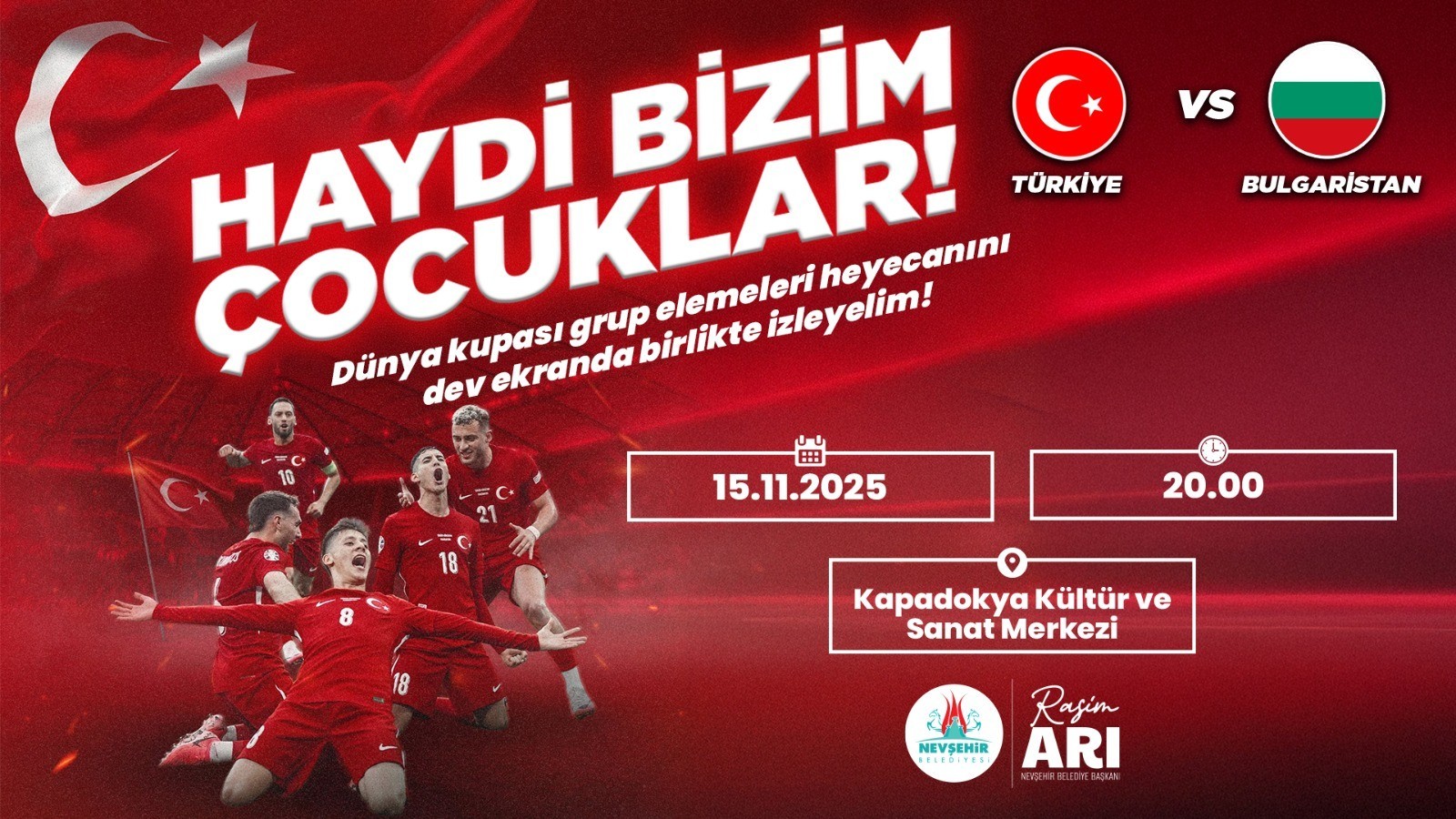 A Milli Takımımızın İki Maçını da Dev Ekranda Seyrediyoruz