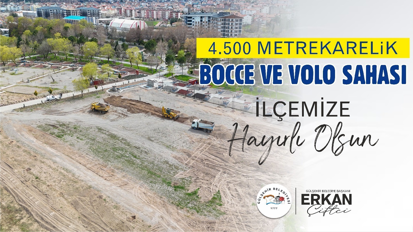 Gülşehir’e Spor Yatırımı: Sadabad Parkı’na Modern Bocce ve Volo Sahası Yapımı Başladı!