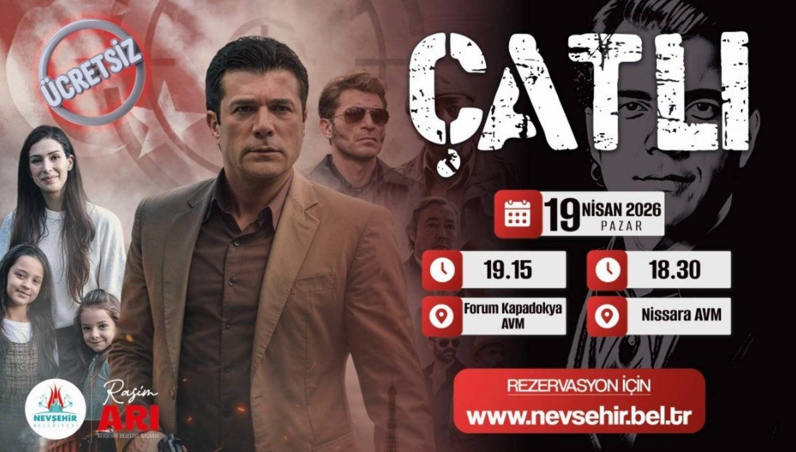 Nevşehir Belediyesi’nden “Çatlı” Filmi Gösterimi