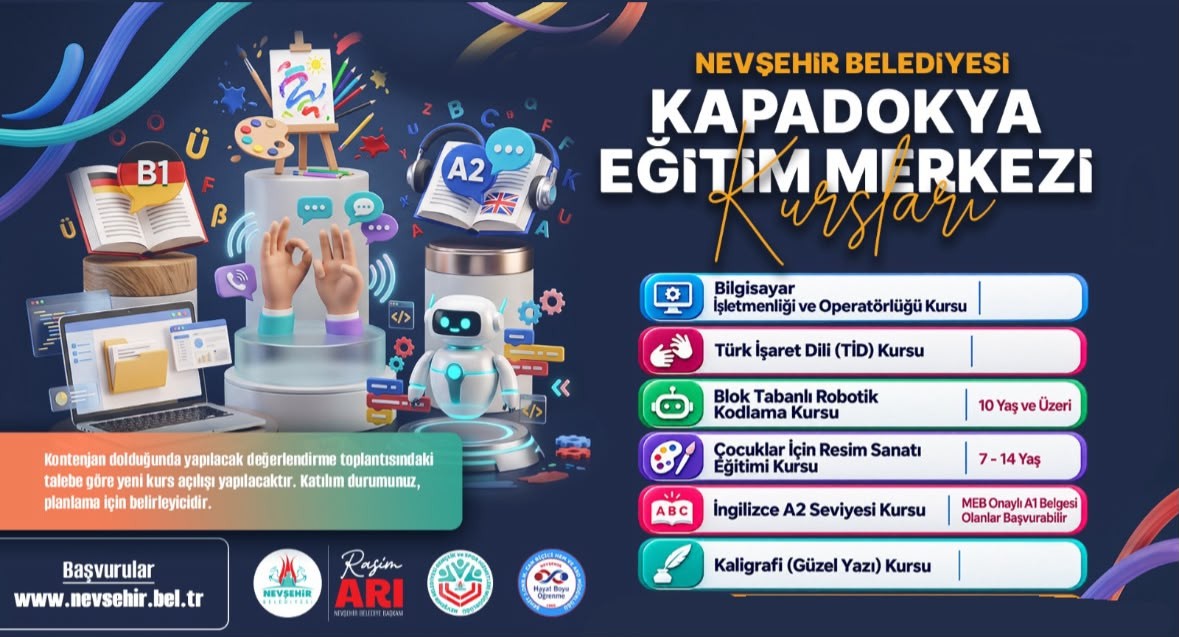 Nevşehir Belediyesi ve Halk Eğitimi Merkezinden Dev Eğitim İş Birliği